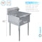 Amgood Stainless Steel Utility Sink. Bowl 24 in. x 24 in. x 14 in. With Faucet SINK 242414 - FAUCET - alternate 7